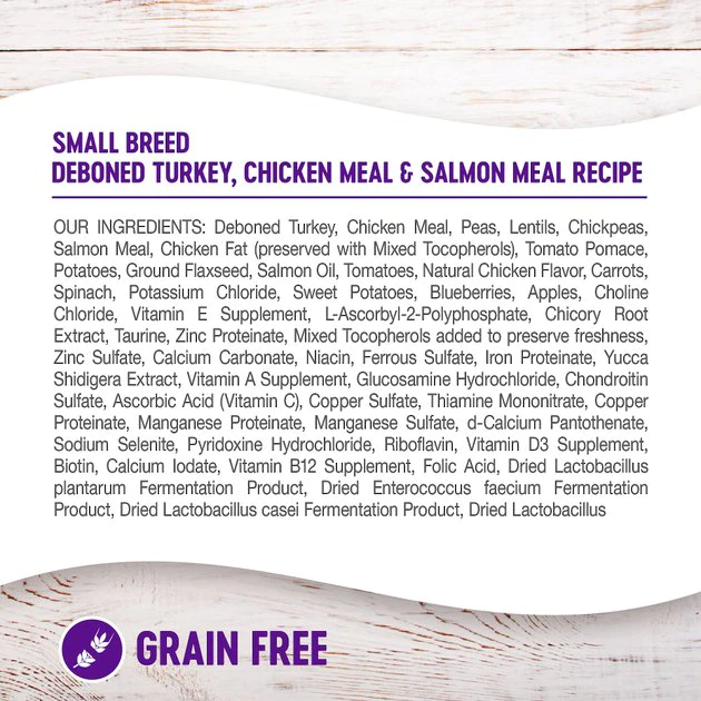 Wellness Grain-Free Complete Health Small Breed Adult Deboned Turkey, Chicken Meal & Salmon Meal Recipe Dry Dog Food, 4-lb bag Wellness Grain-Free Complete Health Small Breed Adult Deboned Turkey, Chicken Meal & Salmon Meal Recipe Dry Dog Food -Pet Toy Elegant Shop 106879 PT3. SY630 V1605839228