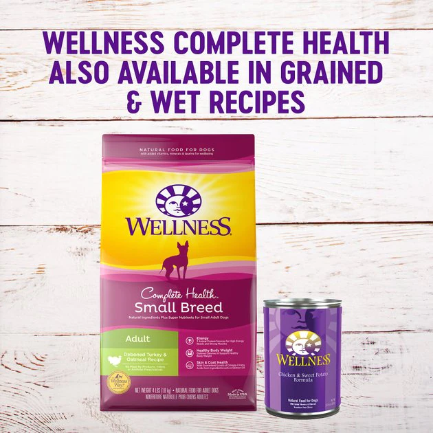 Wellness Grain-Free Complete Health Small Breed Adult Deboned Turkey, Chicken Meal & Salmon Meal Recipe Dry Dog Food, 4-lb bag Wellness Grain-Free Complete Health Small Breed Adult Deboned Turkey, Chicken Meal & Salmon Meal Recipe Dry Dog Food -Pet Toy Elegant Shop 106879 PT6. SY630 V1605828714