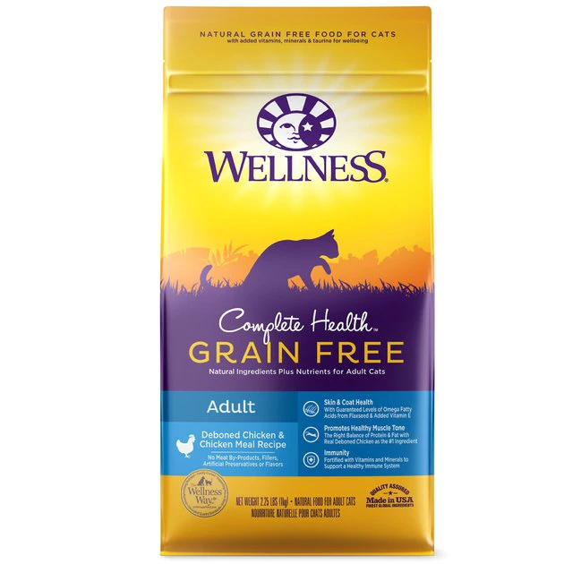 Wellness Complete Health Natural Grain-Free Deboned Chicken & Chicken Meal Dry Cat Food, 2.25-lb bag Wellness Complete Health Natural Grain-Free Deboned Chicken & Chicken Meal Dry Cat Food -Pet Toy Elegant Shop 114495 MAIN. SY630 V1636513008