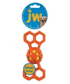 JW Pet Hol-ee Squeaky Bone Dog Toy, Color Varies