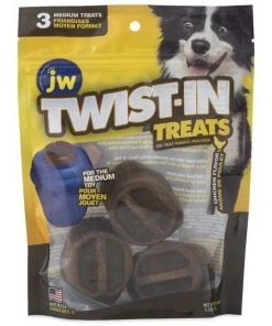 JW Pet Twist-In Chicken Flavor Medium Refill Dog Treats, 3 count