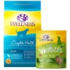 Wellness Complete Health Adult Whitefish & Sweet Potato Recipe Dry Food + WellBites Lamb & Salmon Recipe Soft & Chewy Grain-Free Dog Treats 1 Wellness Complete Health Adult Whitefish & Sweet Potato Recipe Dry Food + WellBites Lamb & Salmon Recipe Soft & Chewy Grain-Free Dog Treats -Pet Toy Elegant Shop 294002 MAIN. SY630 V1620085058