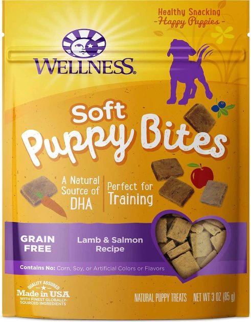 Wellness Complete Health Puppy Deboned Chicken, Oatmeal & Salmon Meal Recipe Dry Food + Soft Puppy Bites Lamb & Salmon Recipe Grain-Free Dog Treats Wellness Complete Health Puppy Deboned Chicken, Oatmeal & Salmon Meal Recipe Dry Food + Soft Puppy Bites Lamb & Salmon Recipe Grain-Free Dog Treats -Pet Toy Elegant Shop 294006 PT3. SY630 V1620080542