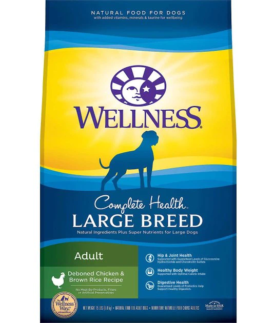 Wellness Large Breed Complete Health Adult Deboned Chicken & Brown Rice Recipe Dry Food + Greenies Large Dental Dog Treats Wellness||Greenies Wellness Large Breed Complete Health Adult Deboned Chicken & Brown Rice Recipe Dry Food + Greenies Large Dental Dog Treats -Pet Toy Elegant Shop 294018 PT1. SY630 V1620243432