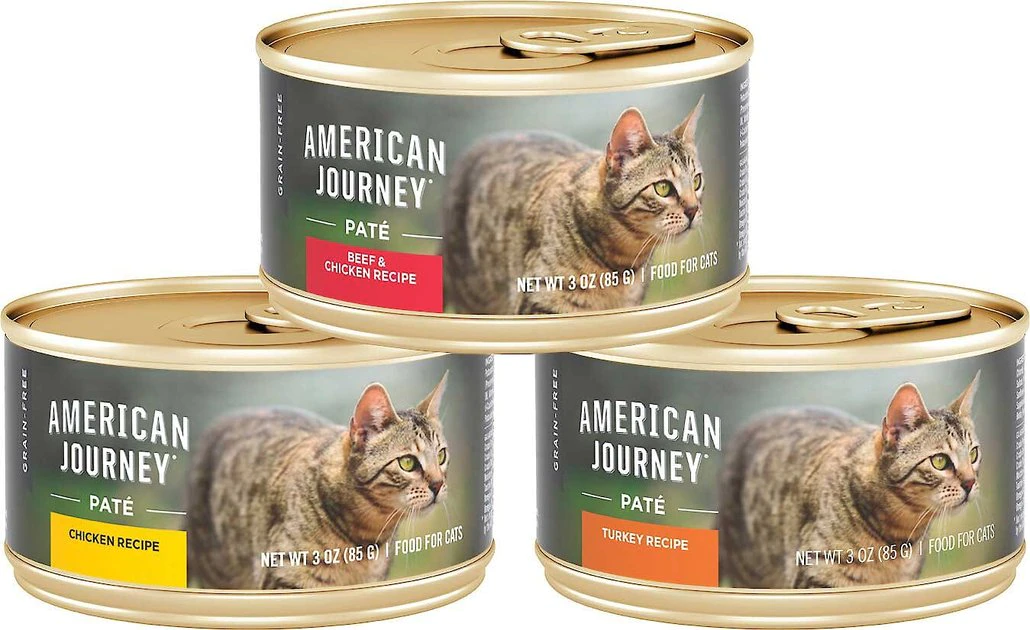 American Journey Pate Poultry & Beef Variety Pack Grain-Free Canned Cat Food, 3-oz, case of 24 + Wellness Complete Health Poultry Lovers Pate Variety Pack Grain-Free Canned Cat Food, 5.5-oz, case of 30 American Journey||Wellness American Journey Pate Poultry & Beef Variety Pack Grain-Free Canned Cat Food, 3-oz, case of 24 + Wellness Complete Health Poultry Lovers Pate Variety Pack Grain-Free Canned Cat Food, 5.5-oz, case of 30 -Pet Toy Elegant Shop 297792 PT1. SY630 V1621302748