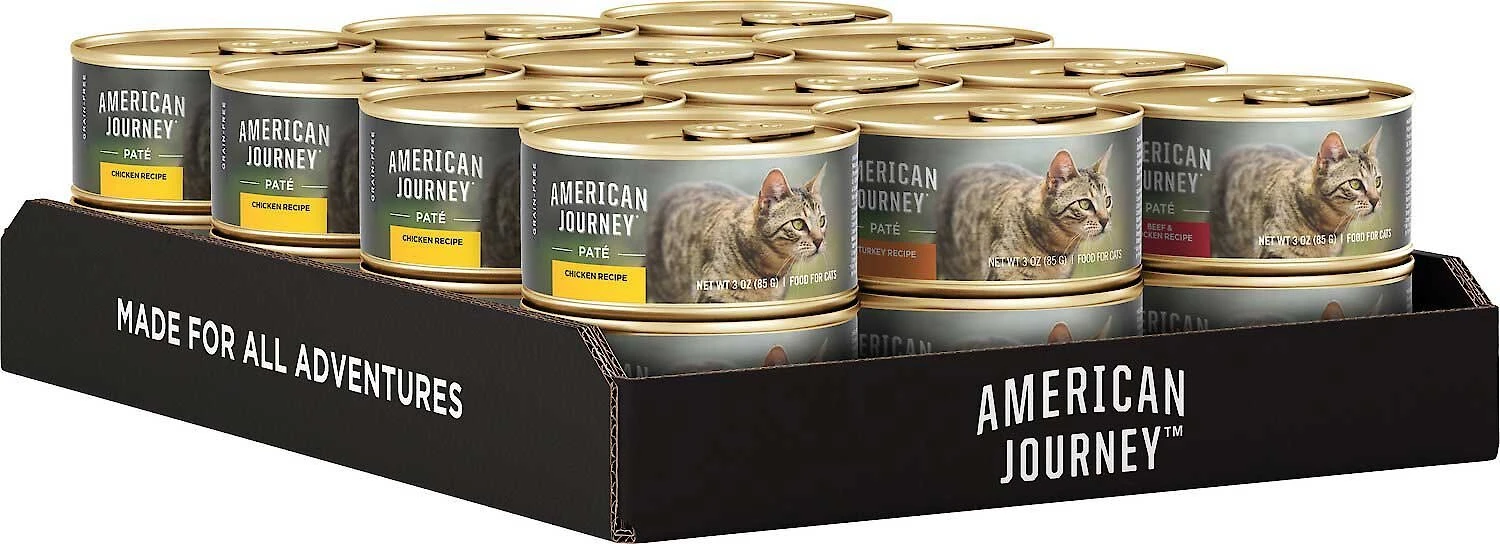 American Journey Pate Poultry & Beef Variety Pack Grain-Free Canned Cat Food, 3-oz, case of 24 + Wellness Complete Health Poultry Lovers Pate Variety Pack Grain-Free Canned Cat Food, 5.5-oz, case of 30 American Journey||Wellness American Journey Pate Poultry & Beef Variety Pack Grain-Free Canned Cat Food, 3-oz, case of 24 + Wellness Complete Health Poultry Lovers Pate Variety Pack Grain-Free Canned Cat Food, 5.5-oz, case of 30 -Pet Toy Elegant Shop 297792 PT3. SY630 V1621290130