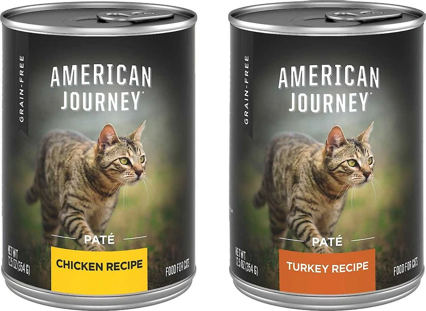 American Journey Pate Poultry Variety Pack Grain-Free Canned Cat Food, 12.5-oz, case of 12 + Wellness Complete Health Poultry Lovers Pate Variety Pack Grain-Free Canned Cat Food, 5.5-oz, case of 30 American Journey||Wellness American Journey Pate Poultry Variety Pack Grain-Free Canned Cat Food, 12.5-oz, case of 12 + Wellness Complete Health Poultry Lovers Pate Variety Pack Grain-Free Canned Cat Food, 5.5-oz, case of 30 -Pet Toy Elegant Shop 297796 PT1. SY630 V1623254850