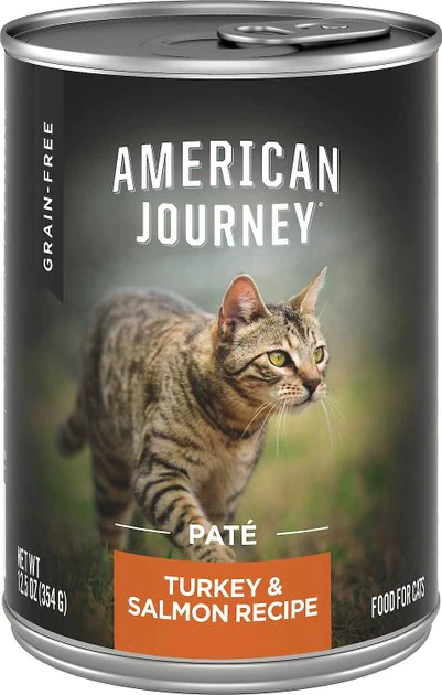 American Journey Pate Turkey & Salmon Recipe Grain-Free Canned Cat Food, 12.5-oz, case of 12 + Wellness Complete Health Turkey & Salmon Formula Grain-Free Canned Cat Food, 12.5-oz, case of 12 American Journey||Wellness American Journey Pate Turkey & Salmon Recipe Grain-Free Canned Cat Food, 12.5-oz, case of 12 + Wellness Complete Health Turkey & Salmon Formula Grain-Free Canned Cat Food, 12.5-oz, case of 12 -Pet Toy Elegant Shop 297800 PT1. SY630 V1621266431