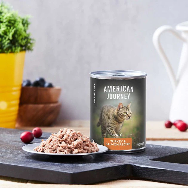 American Journey Pate Turkey & Salmon Recipe Grain-Free Canned Cat Food, 12.5-oz, case of 12 + Wellness Complete Health Turkey & Salmon Formula Grain-Free Canned Cat Food, 12.5-oz, case of 12 American Journey||Wellness American Journey Pate Turkey & Salmon Recipe Grain-Free Canned Cat Food, 12.5-oz, case of 12 + Wellness Complete Health Turkey & Salmon Formula Grain-Free Canned Cat Food, 12.5-oz, case of 12 -Pet Toy Elegant Shop 297800 PT2. SY630 V1621266432