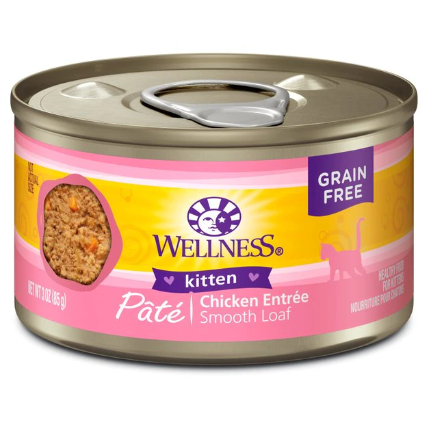 Wellness Complete Health Kitten Formula Grain-Free Canned Cat Food, 3-oz, case of 24 + Wellness Complete Health Natural Grain-Free Deboned Chicken & Chicken Meal Dry Kitten Food, 5.5-lb bag Wellness Complete Health Kitten Formula Grain-Free Canned Cat Food, 3-oz, case of 24 + Wellness Complete Health Natural Grain-Free Deboned Chicken & Chicken Meal Dry Kitten Food, 5.5-lb bag -Pet Toy Elegant Shop 298660 PT1. SY630 V1621981940