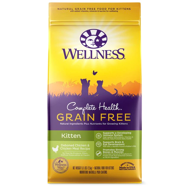 Wellness Complete Health Kitten Formula Grain-Free Canned Cat Food, 3-oz, case of 24 + Wellness Complete Health Natural Grain-Free Deboned Chicken & Chicken Meal Dry Kitten Food, 5.5-lb bag Wellness Complete Health Kitten Formula Grain-Free Canned Cat Food, 3-oz, case of 24 + Wellness Complete Health Natural Grain-Free Deboned Chicken & Chicken Meal Dry Kitten Food, 5.5-lb bag -Pet Toy Elegant Shop 298660 PT4. SY630 V1621986187