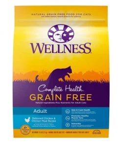 Wellness Complete Health Pate Chicken Entree Grain-Free Canned Cat Food, 12.5-oz, case of 12 + Wellness Complete Health Natural Grain-Free Deboned Chicken & Chicken Meal Dry Cat Food, 11.5-lb bag -Pet Toy Elegant Shop 298664 PT4. SY630 V1621984407