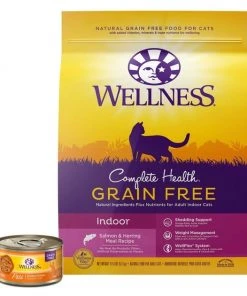 Wellness Complete Health Pate Chicken Entree Grain-Free Canned Cat Food, 3-oz, case of 24 + Wellness Complete Health Natural Grain-Free Salmon & Herring Dry Cat Food, 11.5-lb bag