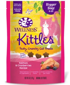 Wellness Complete Health Pate Chicken Entree Grain-Free Canned Cat Food, 12.5-oz, case of 12 + Wellness Kittles Grain-Free Salmon & Cranberries Recipe Crunchy Cat Treats, 6-oz bag -Pet Toy Elegant Shop 298672 PT4. SY630 V1621985863