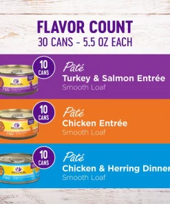 Wellness Complete Health Poultry Lovers Pate Variety Pack Grain-Free Canned Cat Food, 5.5-oz, case of 30 + Wellness Complete Health Grain-Free Indoor Healthy Weight Chicken Recipe Dry Cat Food, 11.5-lb bag -Pet Toy Elegant Shop 298674 PT2. SY630 V1621983195