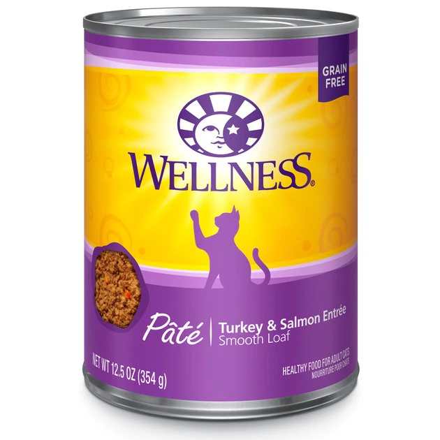 Wellness Complete Health Turkey & Salmon Formula Grain-Free Canned Cat Food, 12.5-oz, case of 12 + Wellness Complete Health Grain-Free Indoor Healthy Weight Chicken Recipe Dry Cat Food, 11.5-lb bag Wellness Complete Health Turkey & Salmon Formula Grain-Free Canned Cat Food, 12.5-oz, case of 12 + Wellness Complete Health Grain-Free Indoor Healthy Weight Chicken Recipe Dry Cat Food, 11.5-lb bag -Pet Toy Elegant Shop 298686 PT1. SY630 V1621990670