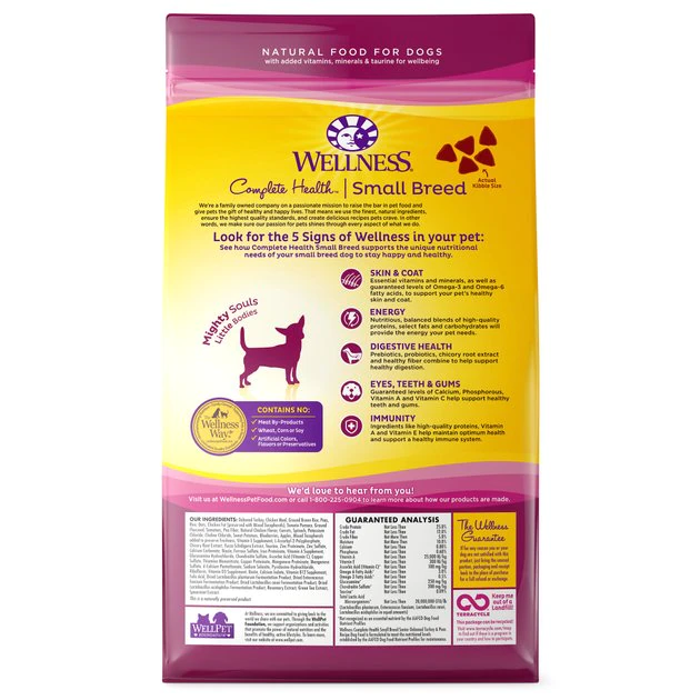 Wellness Small Breed Complete Health Senior Deboned Turkey & Peas Recipe Dry Dog Food, 4-lb bag + Wellness Complete Health Senior Formula Canned Dog Food, 12.5-oz, case of 12 Wellness Small Breed Complete Health Senior Deboned Turkey & Peas Recipe Dry Dog Food, 4-lb bag + Wellness Complete Health Senior Formula Canned Dog Food, 12.5-oz, case of 12 -Pet Toy Elegant Shop 298752 PT1. SY630 V1621989213
