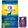 Wellness Large Breed Complete Health Adult Deboned Chicken & Brown Rice Recipe Dry Dog Food + Chicken Stew with Peas & Carrots Grain-Free Canned Food -Pet Toy Elegant Shop 367528 MAIN. SY630 V1644452484