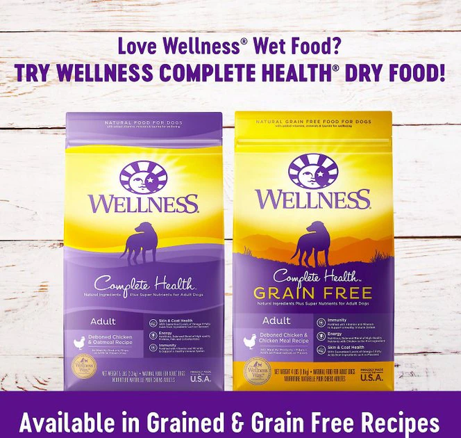 Wellness Large Breed Complete Health Adult Deboned Chicken & Brown Rice Recipe Dry Dog Food + Chicken Stew with Peas & Carrots Grain-Free Canned Food Wellness Large Breed Complete Health Adult Deboned Chicken & Brown Rice Recipe Dry Dog Food + Chicken Stew with Peas & Carrots Grain-Free Canned Food -Pet Toy Elegant Shop 367528 PT7. SY630 V1644447451