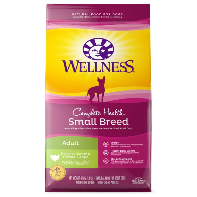 Wellness Small Breed Complete Health Adult Turkey & Oatmeal Recipe Dry Dog Food 3 Wellness Small Breed Complete Health Adult Turkey & Oatmeal Recipe Dry Dog Food