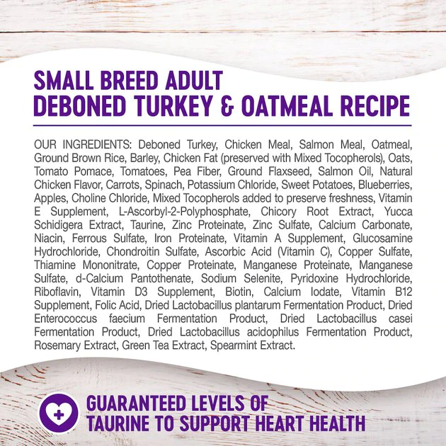 Wellness Small Breed Complete Health Adult Turkey & Oatmeal Recipe Dry Dog Food 6 Wellness Small Breed Complete Health Adult Turkey & Oatmeal Recipe Dry Dog Food - Image 4