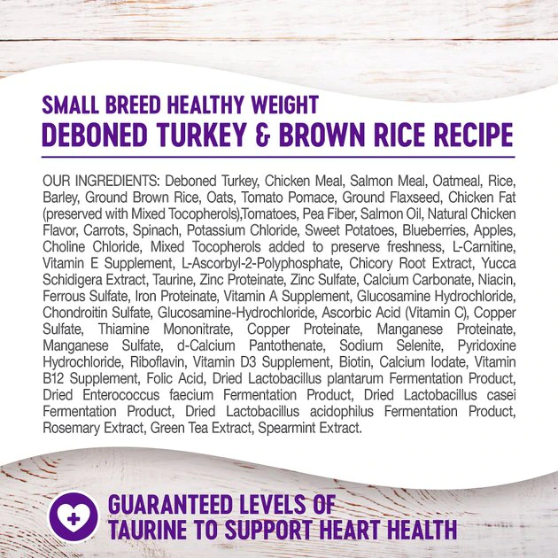 Wellness Small Breed Complete Health Adult Healthy Weight Turkey & Brown Rice Recipe Dry Dog Food, 4-lb bag Wellness Small Breed Complete Health Adult Healthy Weight Turkey & Brown Rice Recipe Dry Dog Food -Pet Toy Elegant Shop 52085 PT3. SY630 V1645225889