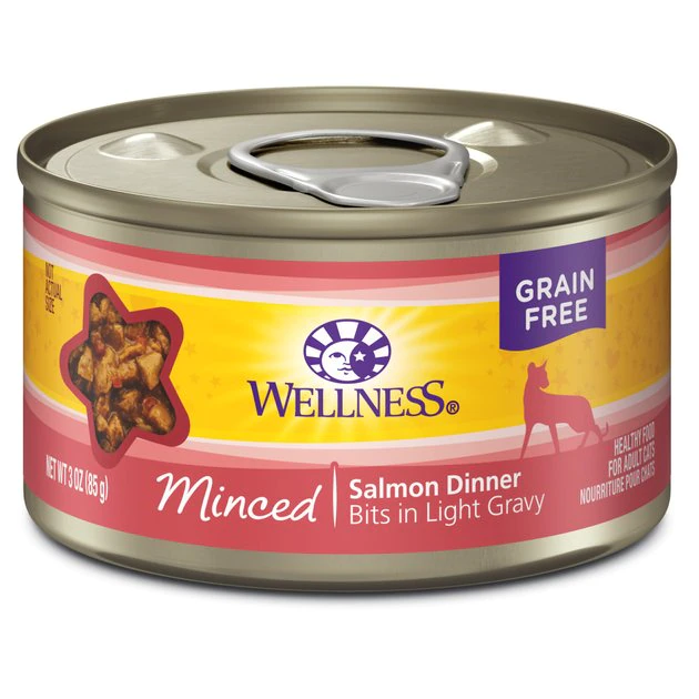 Wellness Complete Health Natural Minced Salmon Dinner Grain-Free Canned Cat Food, 3-oz, case of 24 Wellness Complete Health Natural Minced Salmon Dinner Grain-Free Canned Cat Food -Pet Toy Elegant Shop 52112 MAIN. SY630 V1636499485
