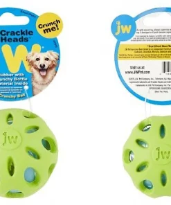 JW Pet Crackle Heads Ball Dog Toy, Color Varies -Pet Toy Elegant Shop 53330 PT8. SY630 V1542656226