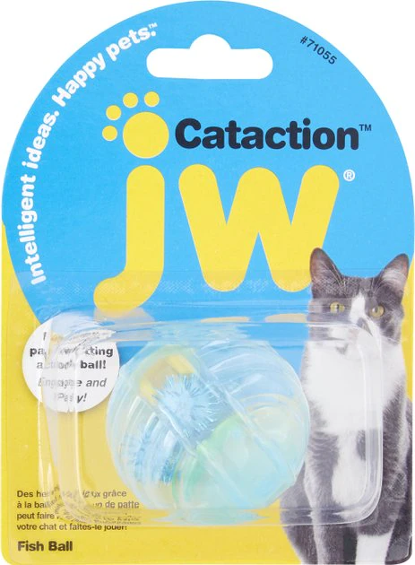JW Pet Cataction Fish Ball Cat Toy JW Pet Cataction Fish Ball Cat Toy -Pet Toy Elegant Shop 53409 PT3. SY630 V1535662629