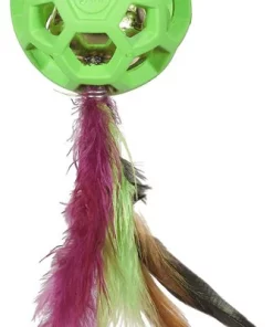 JW Pet Cataction Feather Ball with Bell Cat Toy