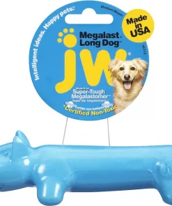 JW Pet Megalast "Long Dog" Dog Toy, Color Varies -Pet Toy Elegant Shop 53425 PT8. SY630 V1542659814