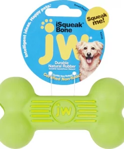 JW Pet iSqueak Bone Dog Toy, Color Varies