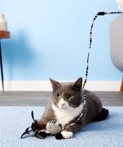 JW Pet Cataction Ball with Wand Cat Toy -Pet Toy Elegant Shop 73759 PT5. SY630 V1525719222