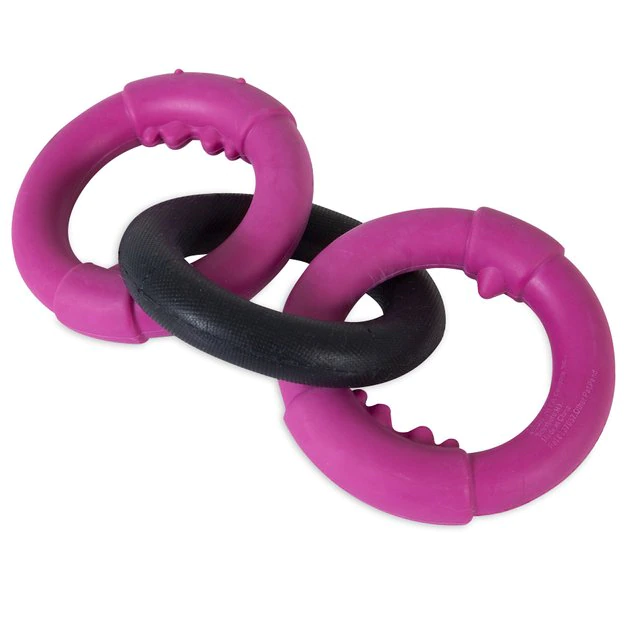 JW Pet Big Mouth Triple Ring Dog Toy, Color Varies 3 JW Pet Big Mouth Triple Ring Dog Toy, Color Varies