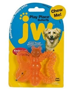 JW Pet Play Place Butterfly Puppy Teether, Color Varies 4 JW Pet Play Place Butterfly Puppy Teether, Color Varies -Pet Toy Elegant Shop 81068 PT2. SY630 V1543602760