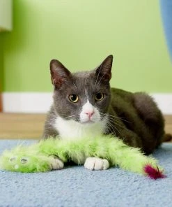 JW Pet Cataction Featherlite Catnip Boa Squeaking Cat Toy, Color Varies -Pet Toy Elegant Shop 83999 PT5. SY630 V1525718004