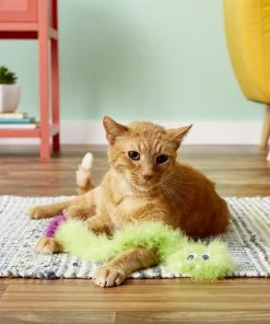 JW Pet Cataction Featherlite Catnip Boa Squeaking Cat Toy, Color Varies -Pet Toy Elegant Shop 83999 PT6. SY630 V1527256435